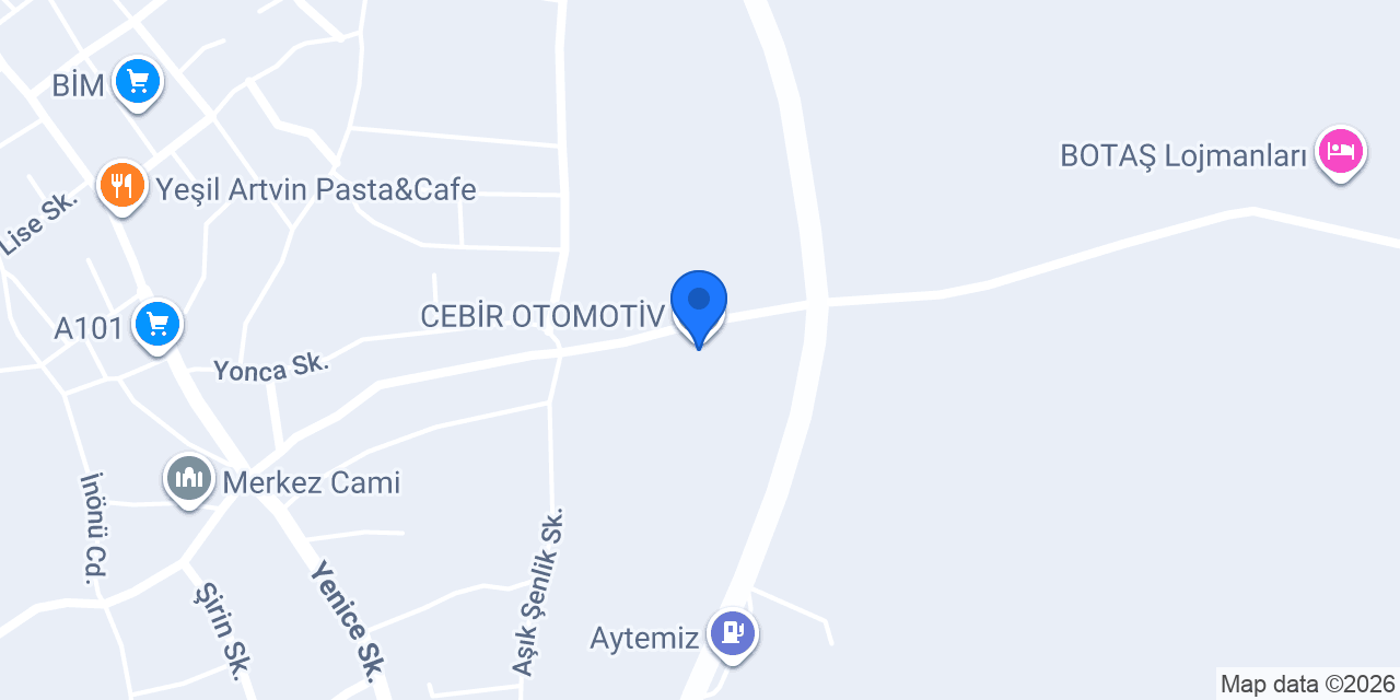 CEBİR OTOMOTİV konumu
