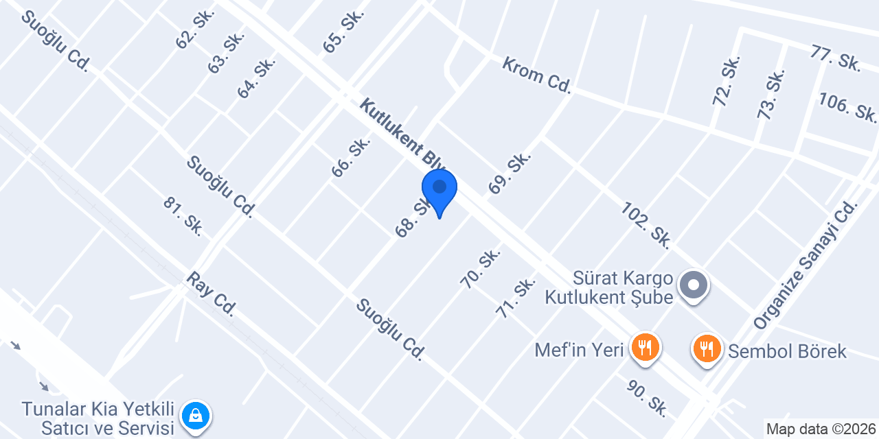 BTN Otomotiv Yedek Parça konumu
