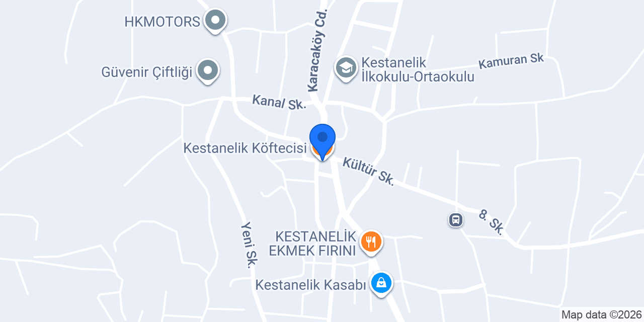 Kestanelik Köftecisi konumu