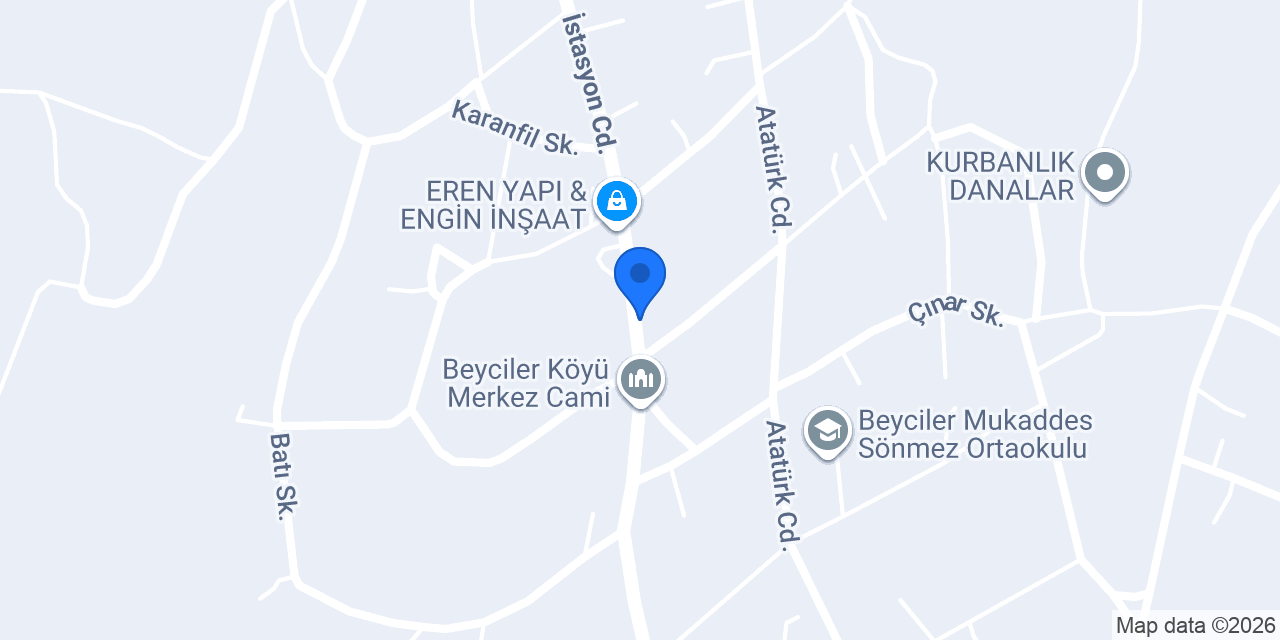 Beyciler unlu mamulleri konumu