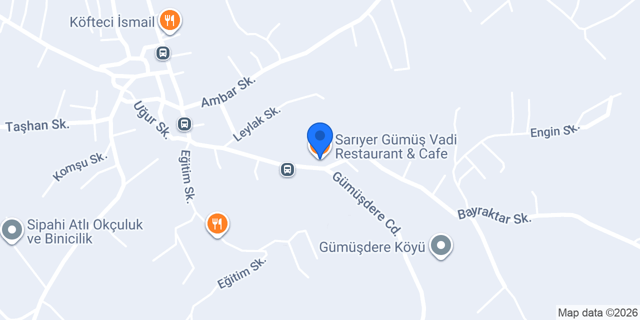 Sarıyer Gümüş Vadi Restaurant & Cafe konumu