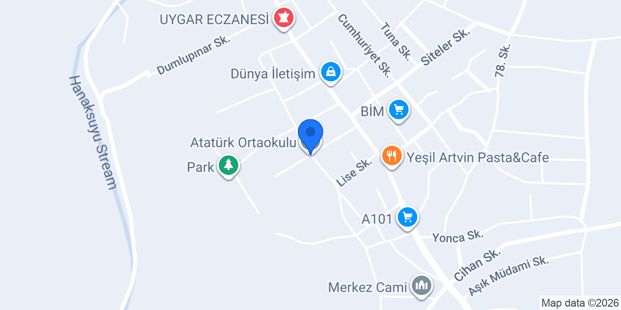 Atatürk Ortaokulu konumu
