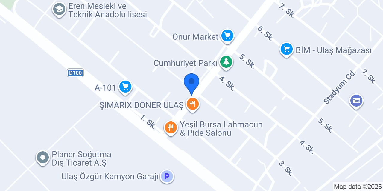 Ömer Erkek Kuaförü konumu