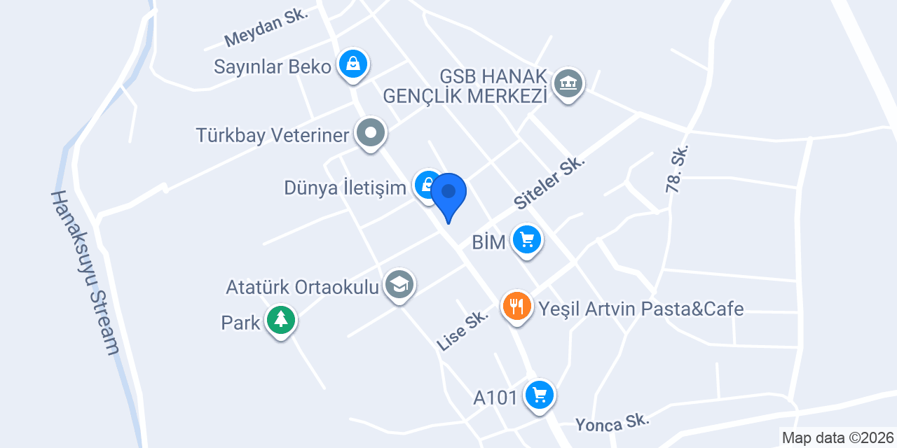 Hanak Noterliği konumu
