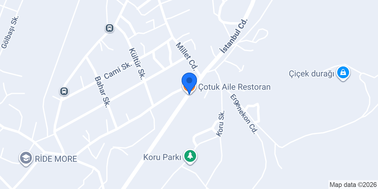 Çotuk Aile Restoran konumu