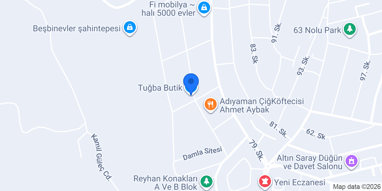 Tuğba Butik konumu