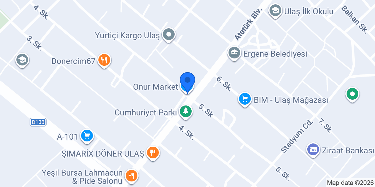 Onur Market konumu