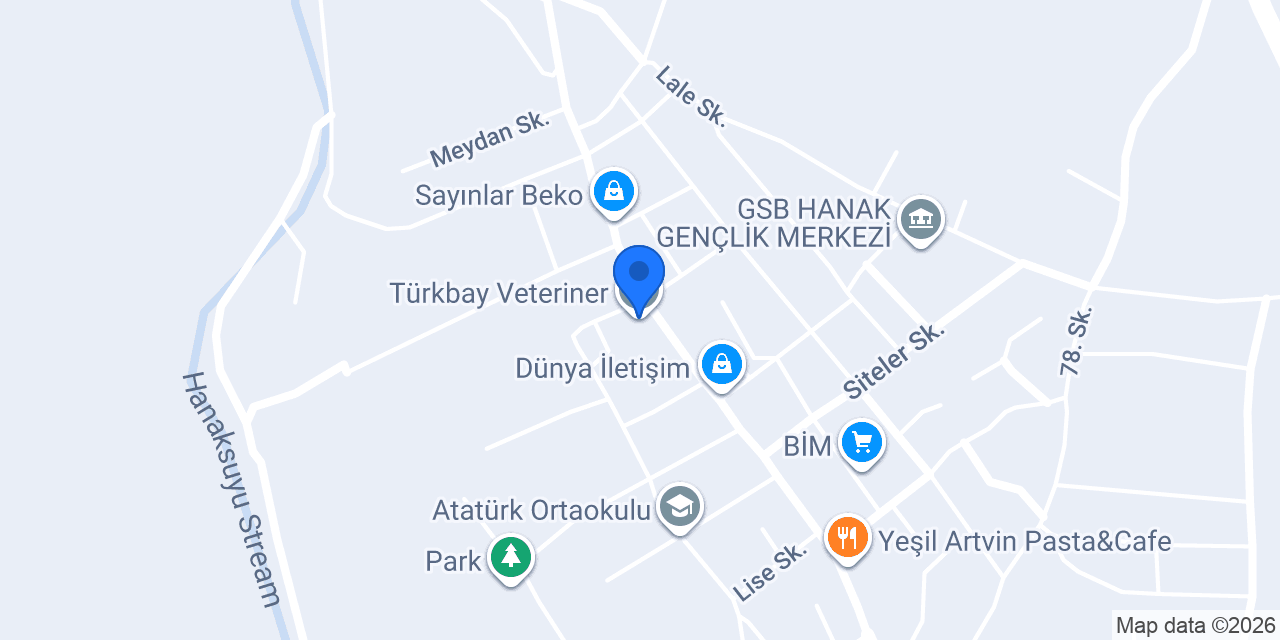 Türkbay Veteriner konumu