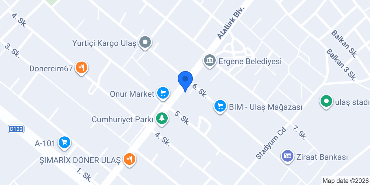 Ziyafet Çiğköfte ULAŞ konumu
