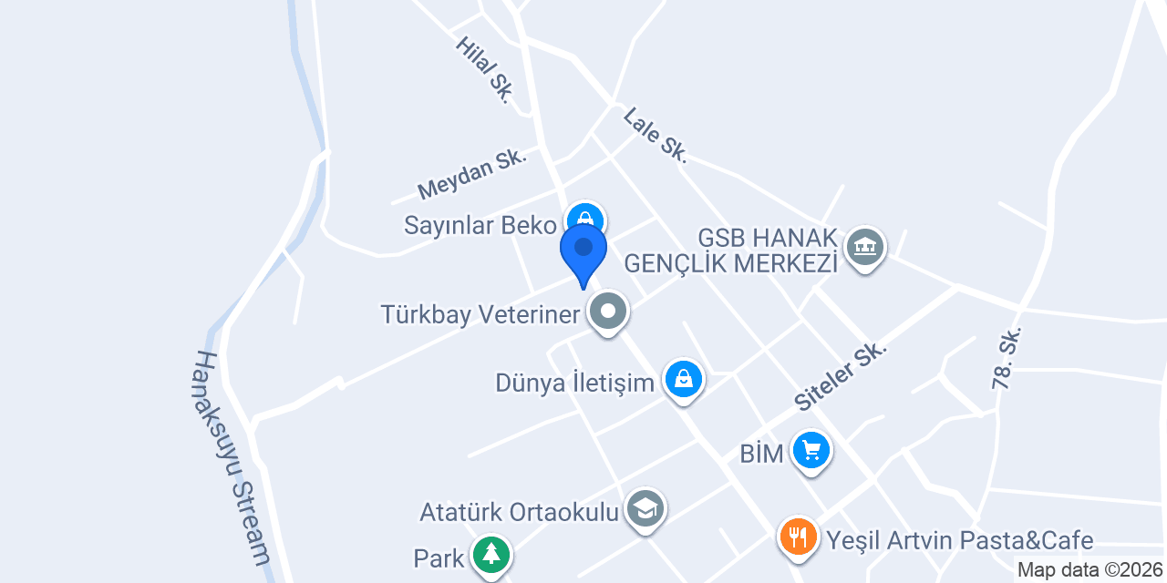 Damal Veteriner Kliniği konumu