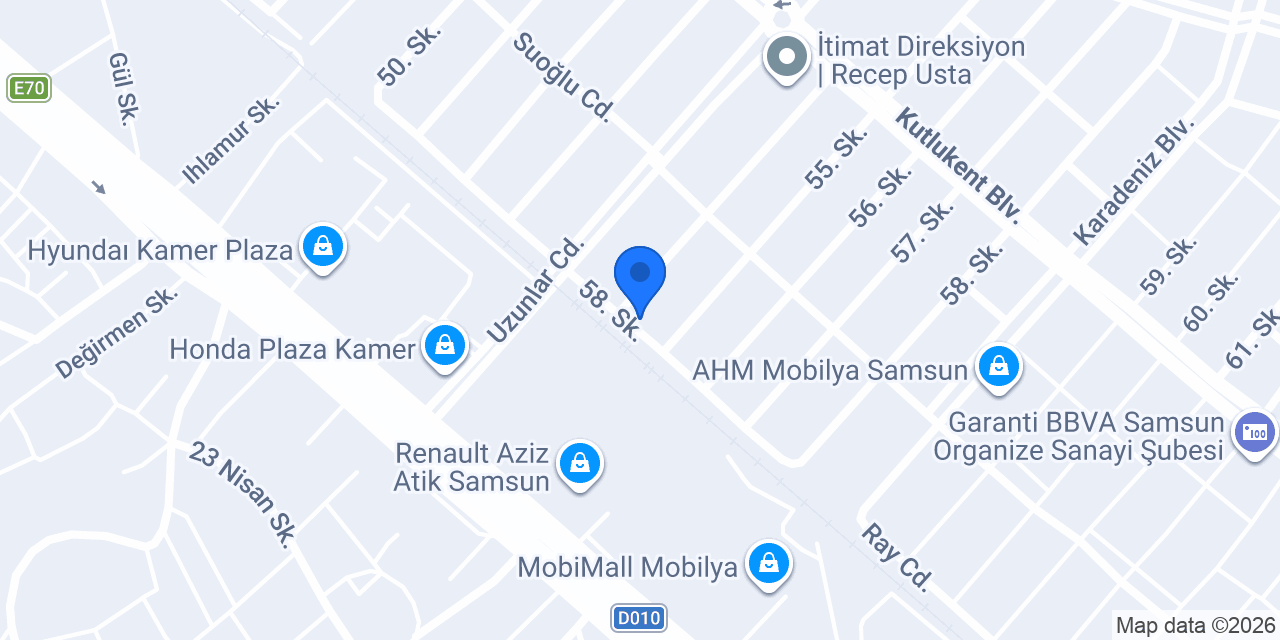Master Auto SAMSUN konumu
