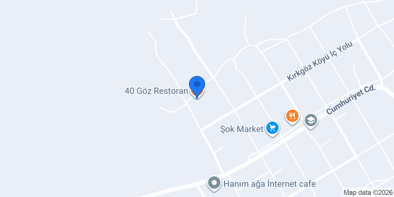 40 Göz Restoran konumu