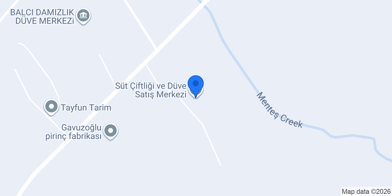 Süt Çiftliği ve Düve Satış Merkezi konumu