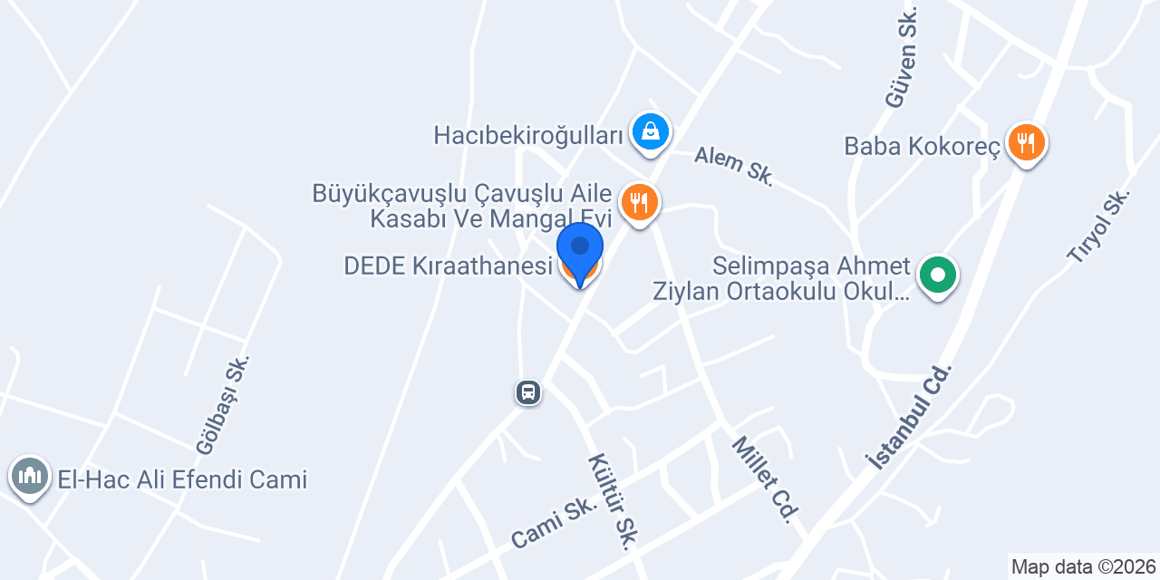 DEDE Kıraathanesi konumu