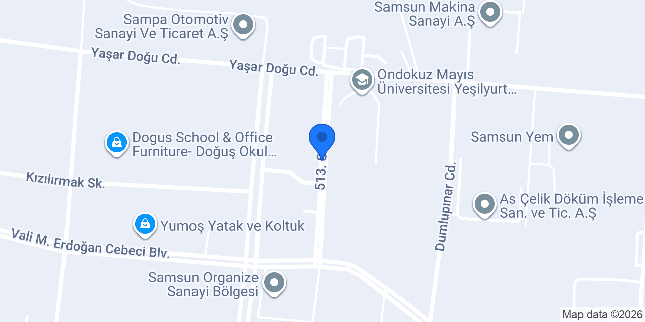 Kızılay Tekkeköy Şubesi konumu