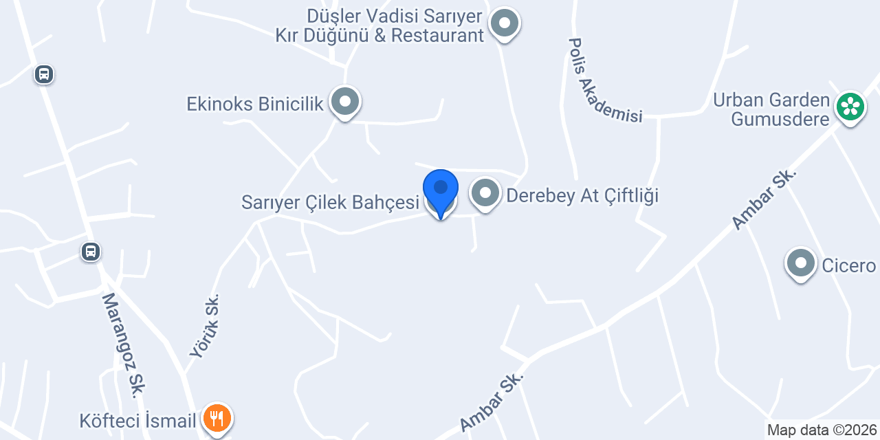 Sarıyer Çilek Bahçesi konumu