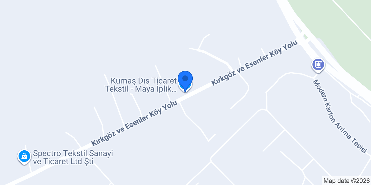 Kumaş Dış Ticaret Tekstil - Maya İplik Ltd. Çorlu Fabrika konumu