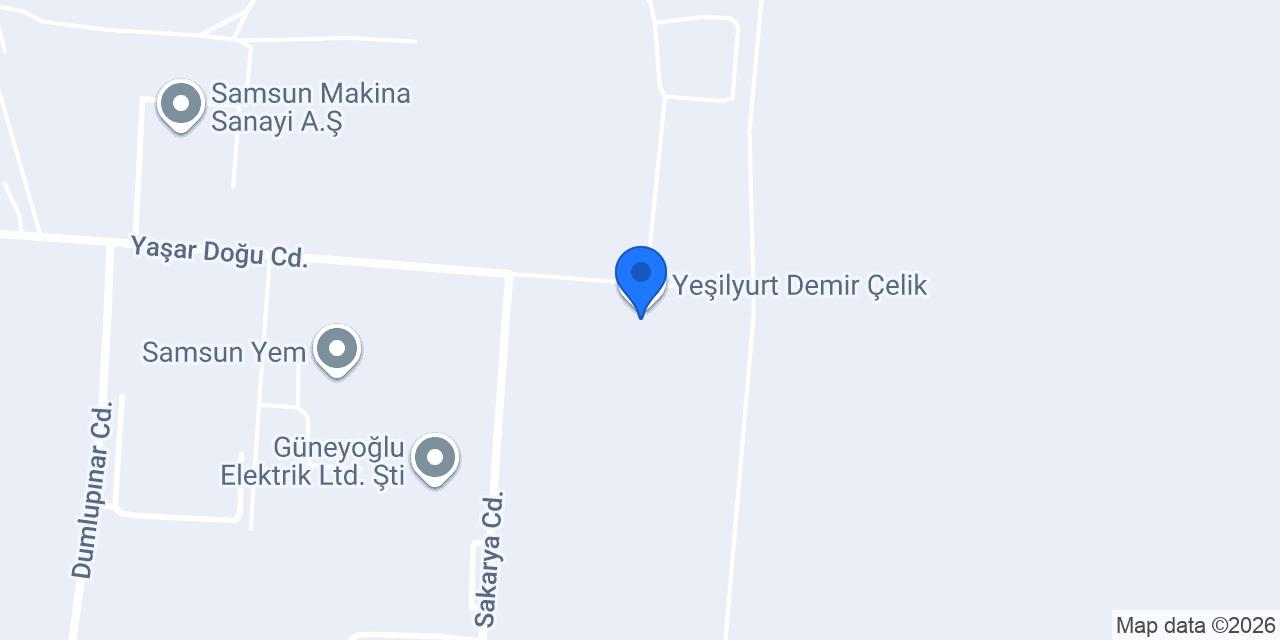 Yeşilyurt Demir Çelik konumu