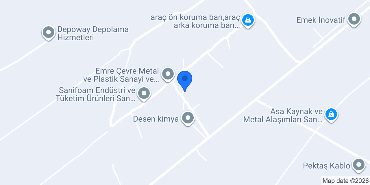 Aresbond Üretim Tesisleri konumu