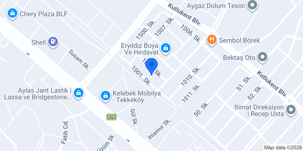 Mındız Mobilya konumu