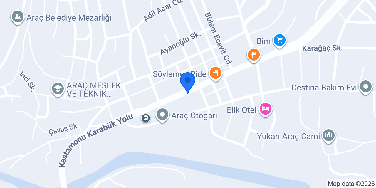 Araç Halk Eğitim Merkezi konumu