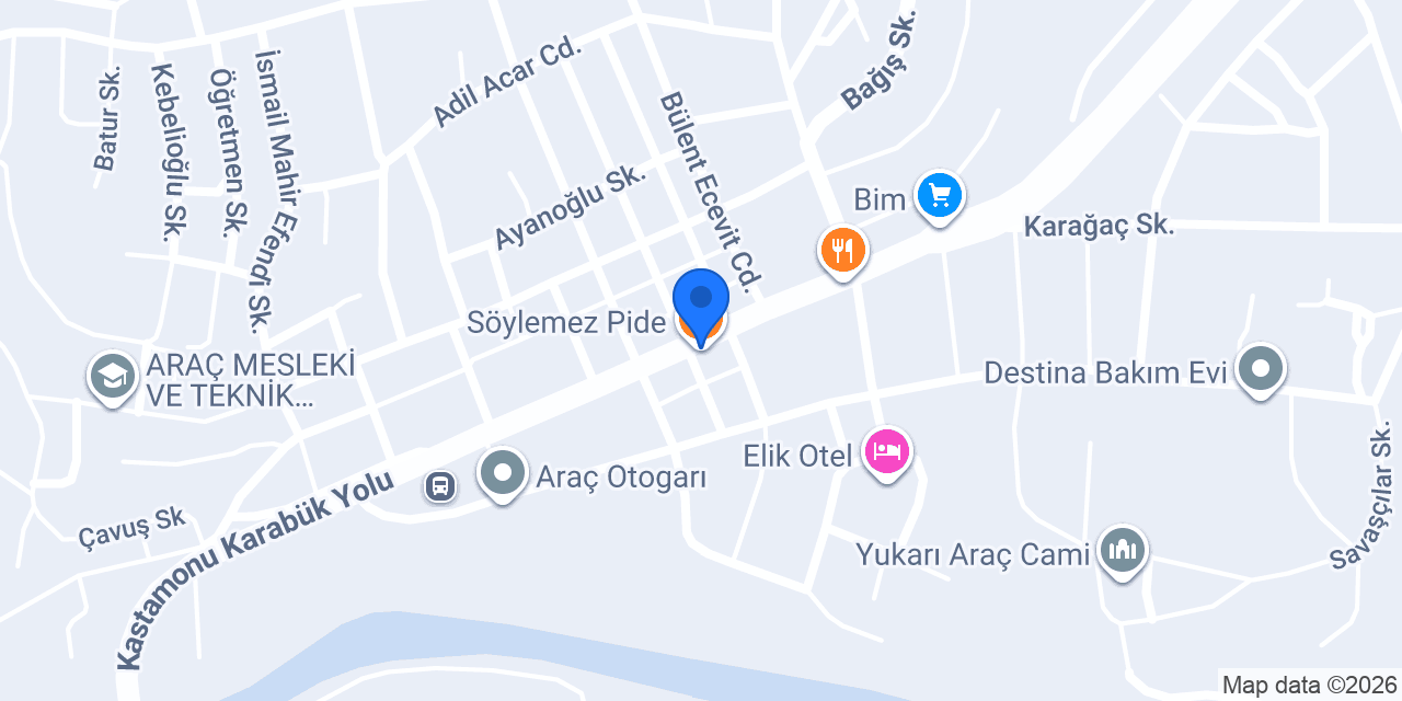 Söylemez Pide konumu