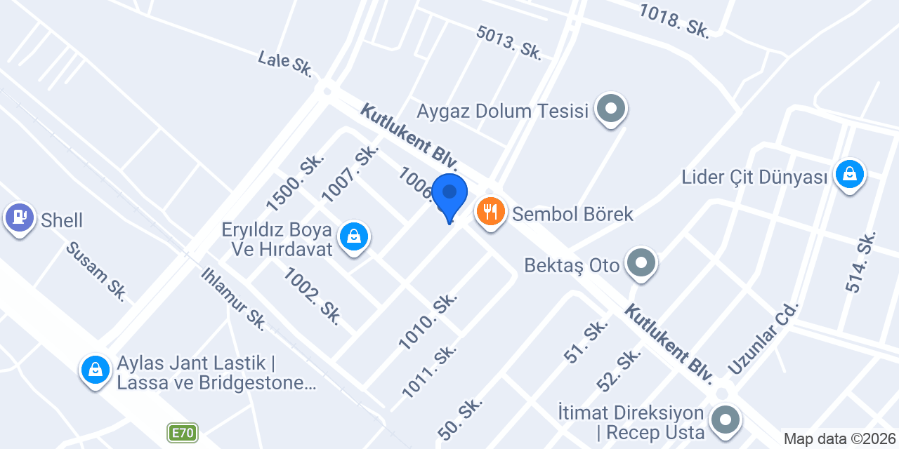 Ayyildiz Mobilya konumu