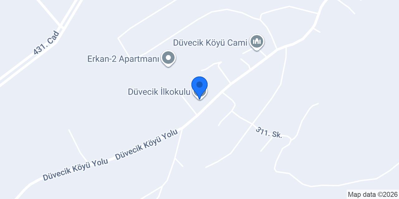 Düvecik İlkokulu konumu