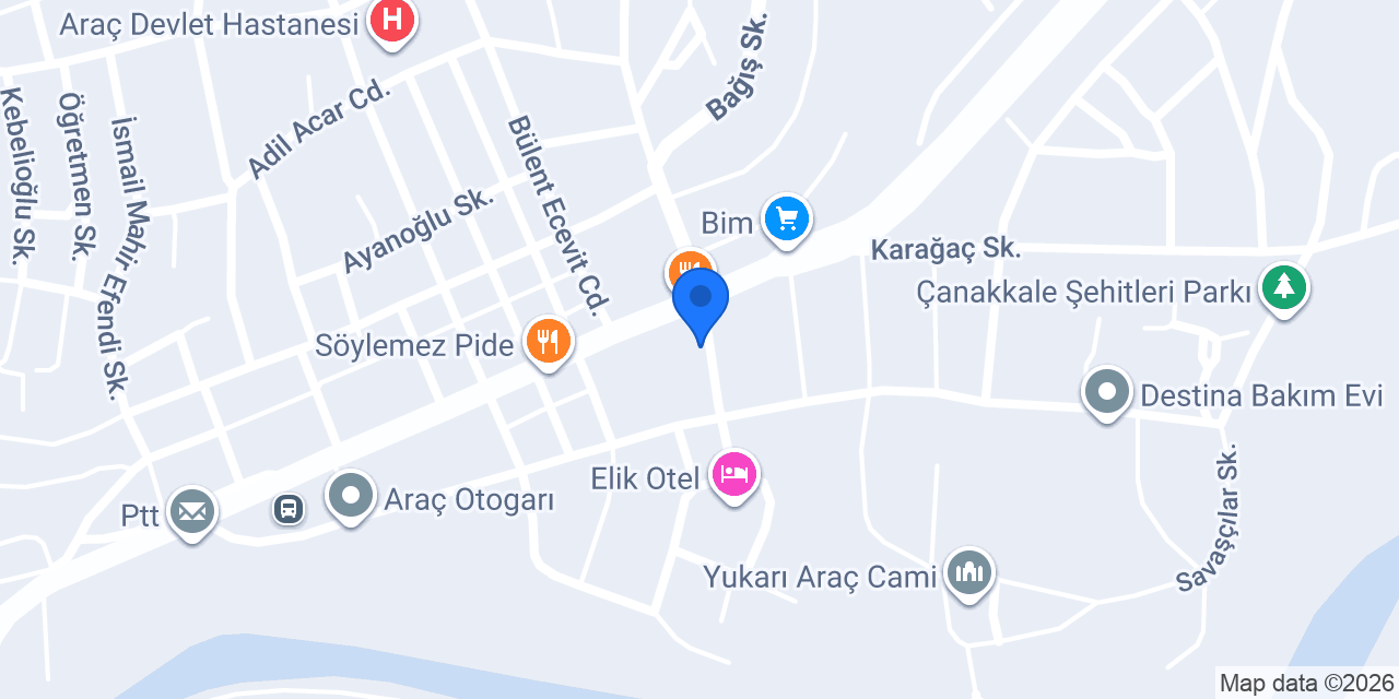Araç Kaymakamlığı konumu