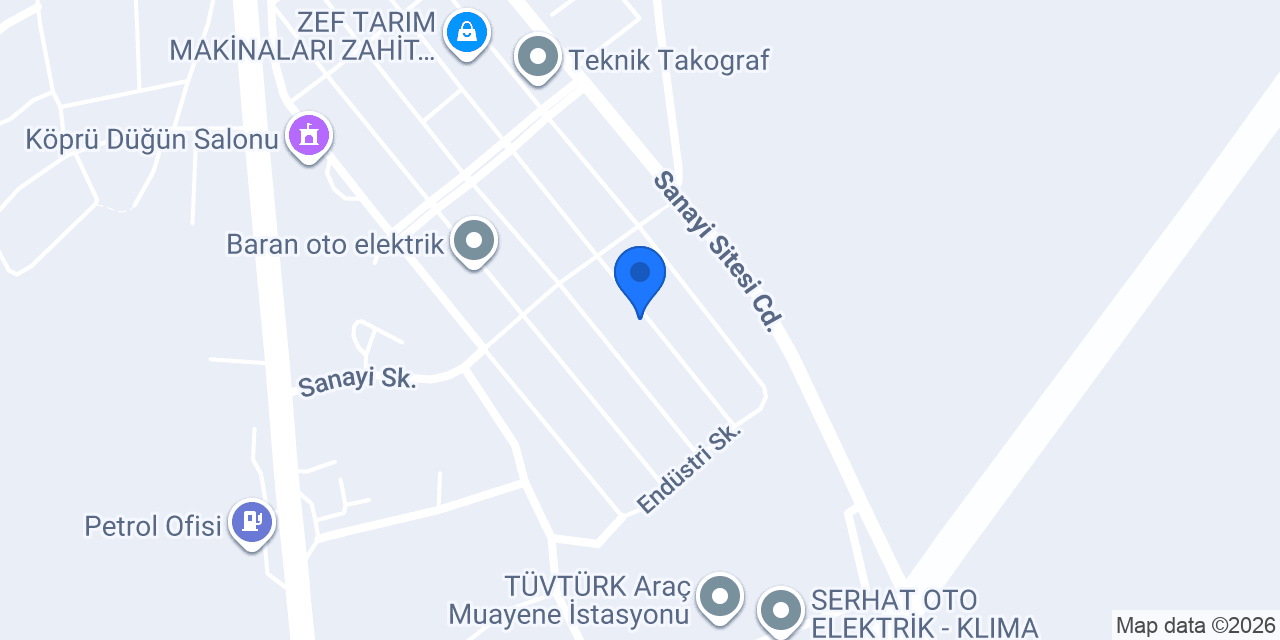 Özkılıçlı Makina konumu