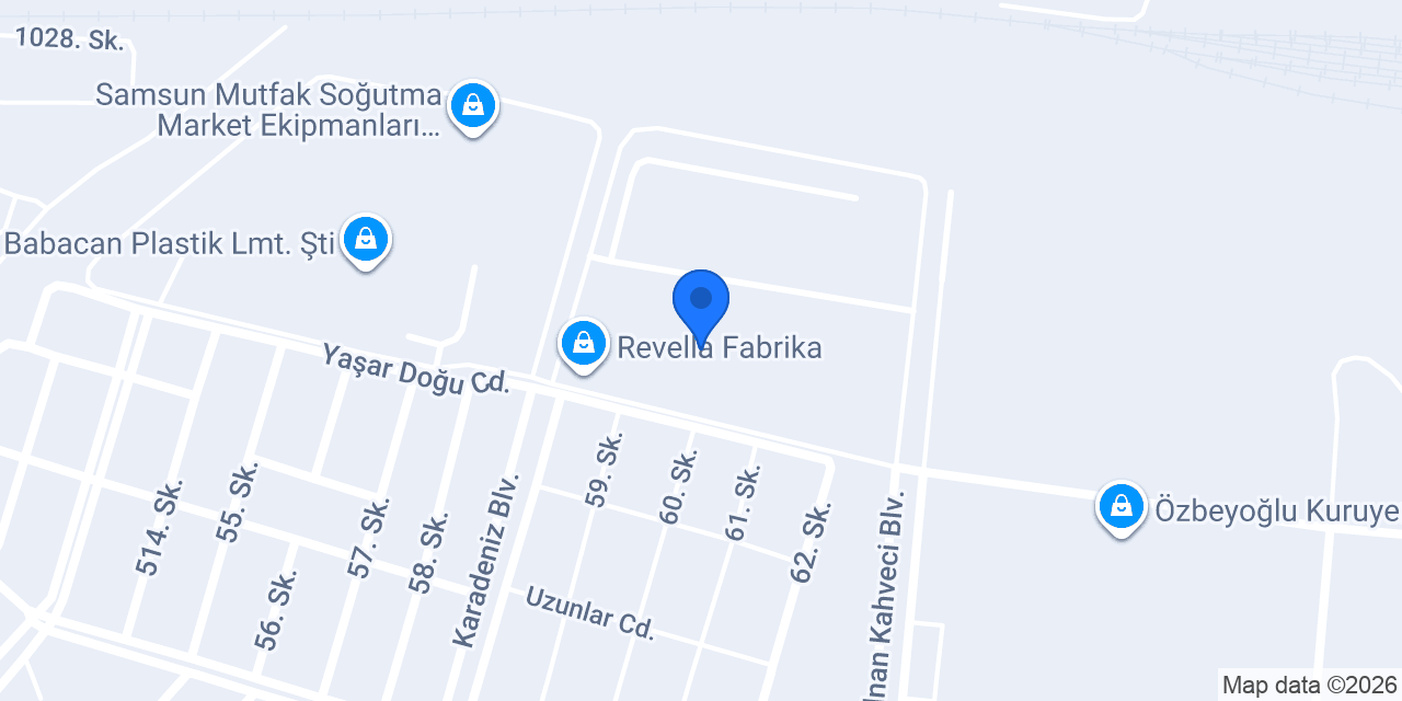KYK Yapı Kimyasalları Samsun Fabrika konumu