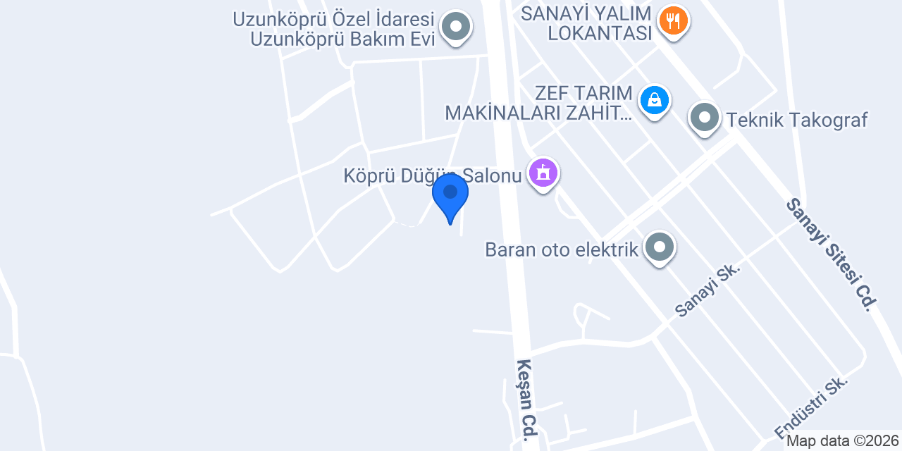 Aras Kargo Uzunköprü Şubesi konumu
