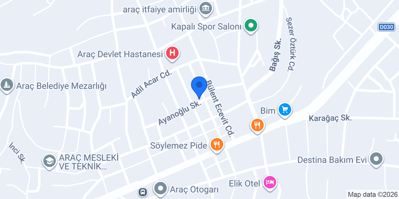 Tadım Dondurma konumu