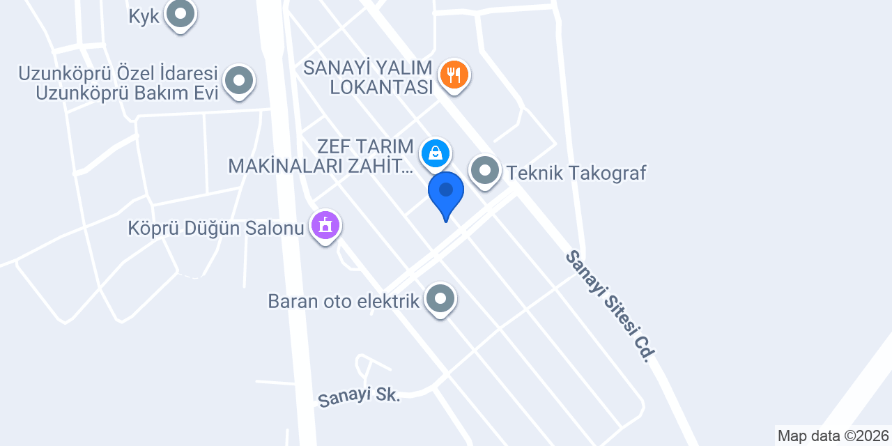 Edirne Akar Tarım Makinaları konumu