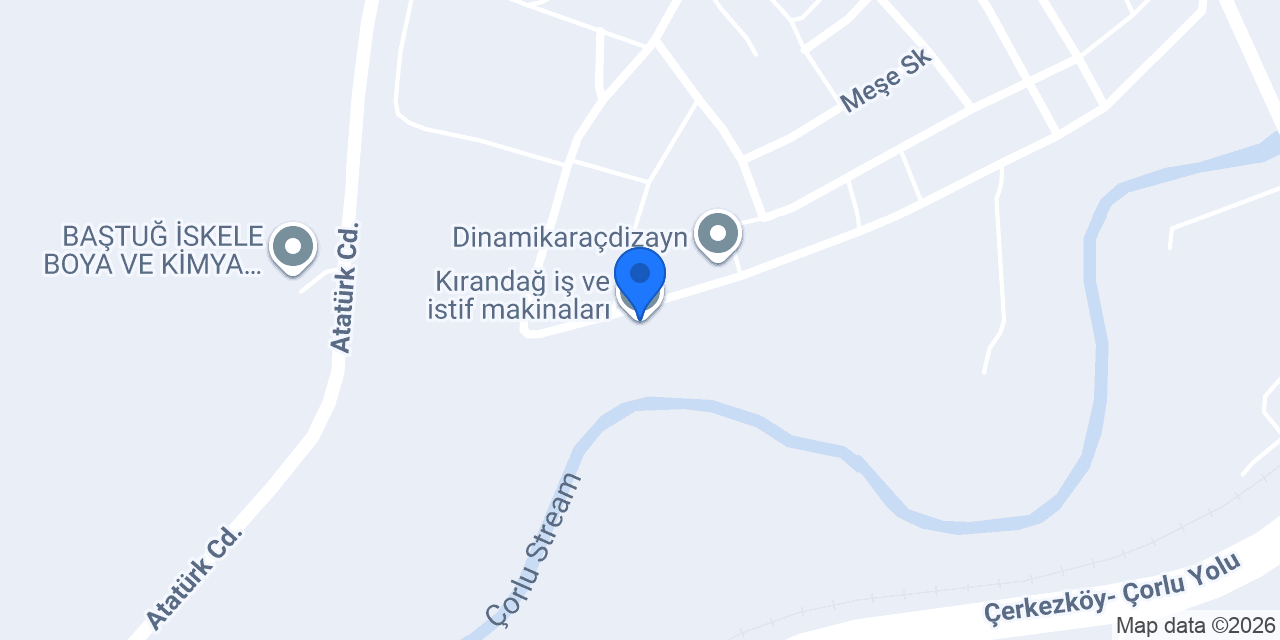 Kırandağ iş ve istif makinaları konumu
