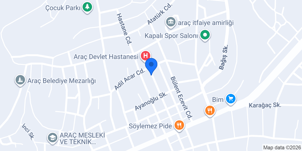 Melikgazi Veteriner Kliniği konumu