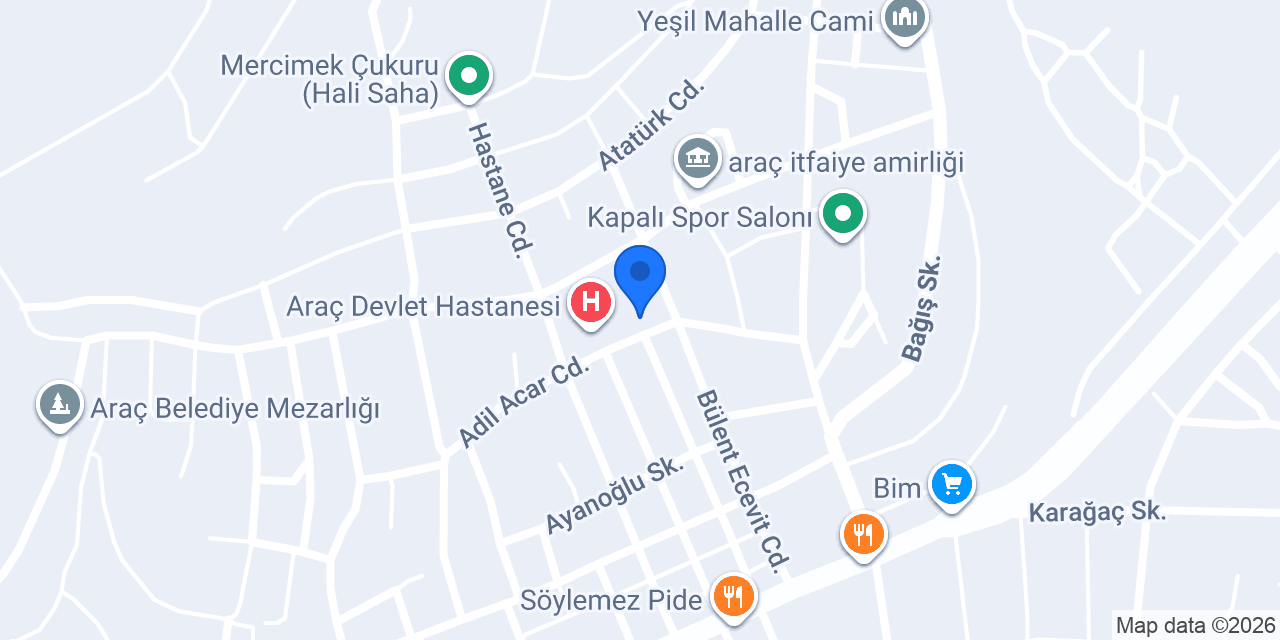 Araç 14 Nolu Aile Sağlık Mer. konumu