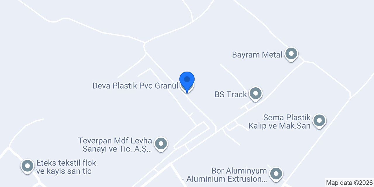 Deva Plastik Pvc Granül konumu