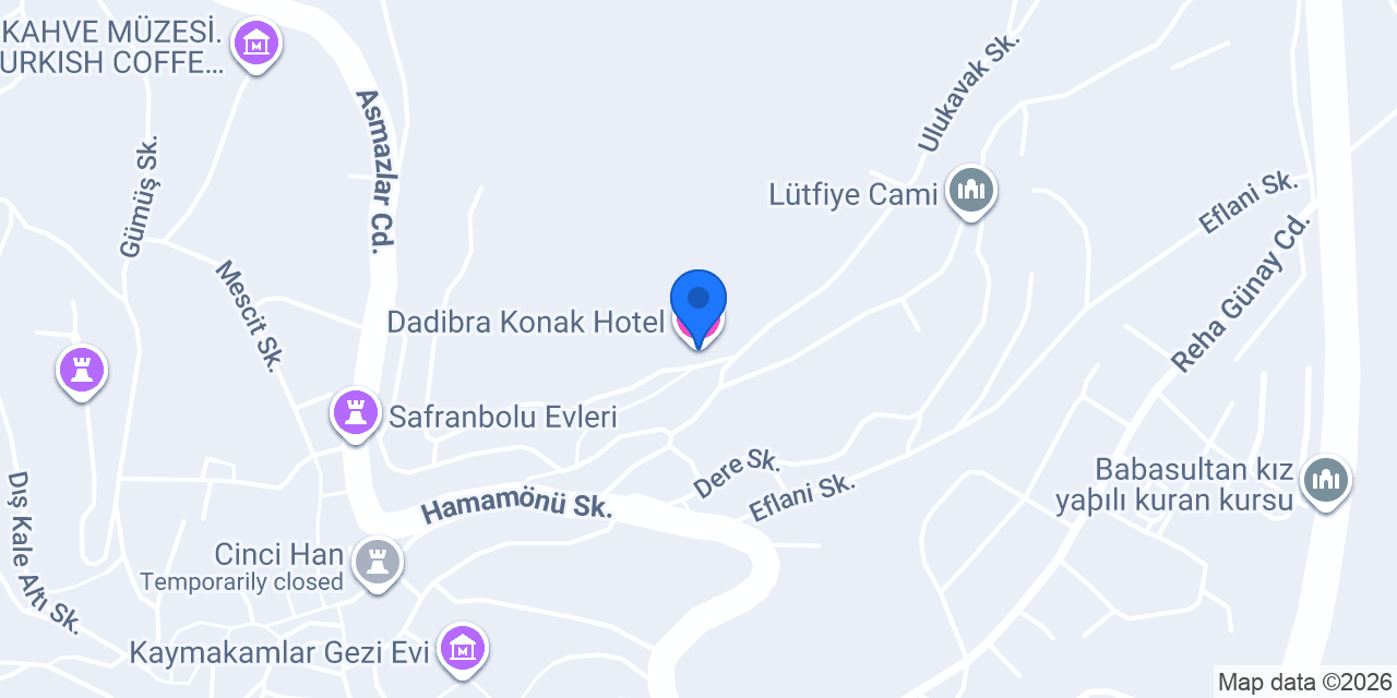 Dadibra Konak Hotel konumu