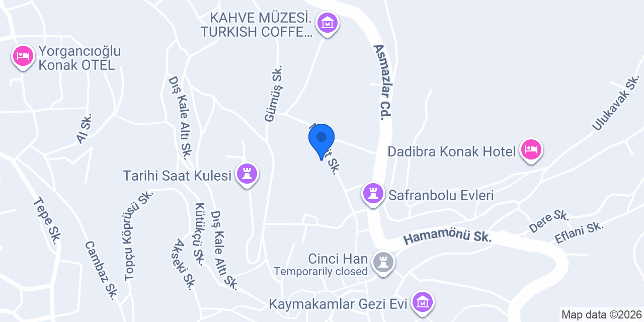 Selvili Köşk Otel konumu