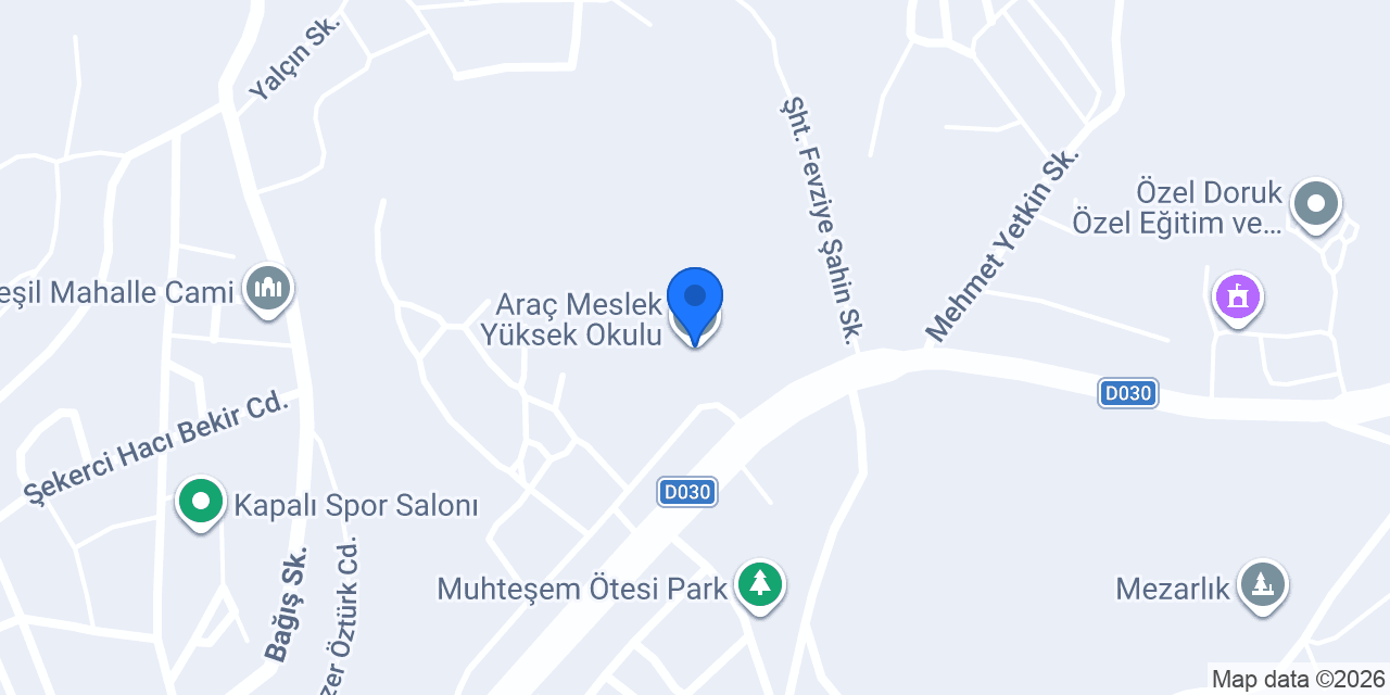 Araç Meslek Yüksek Okulu konumu
