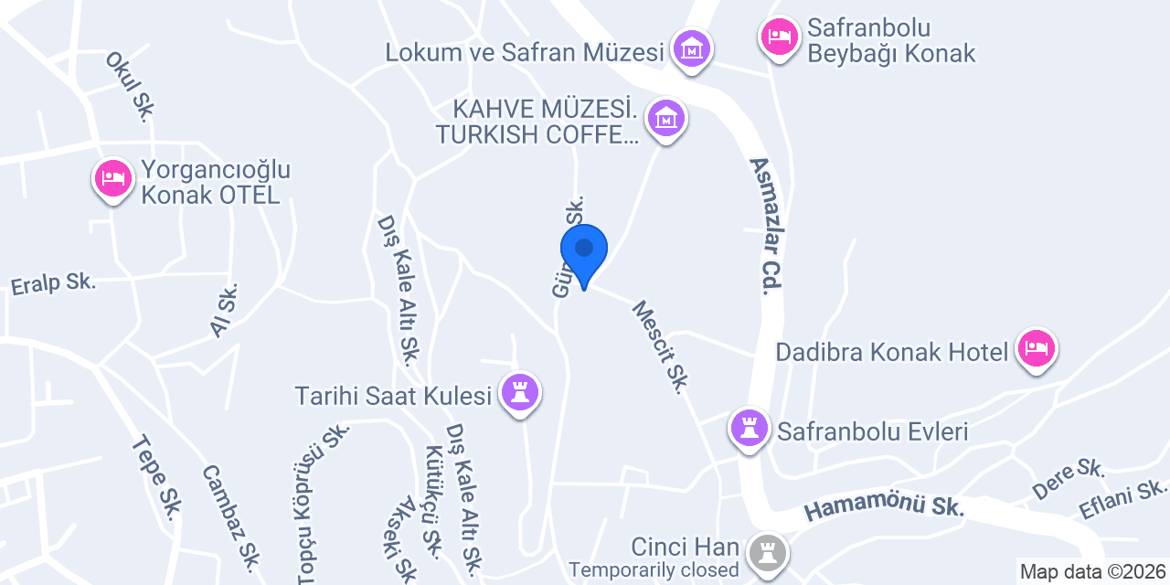 Hüma Hatun Konakları Hotel konumu