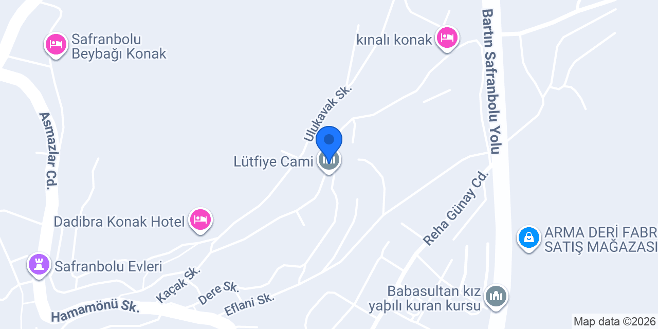 Asya konak otel konumu