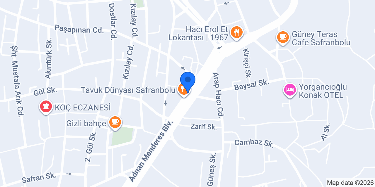 ORGANİZE İŞLER konumu