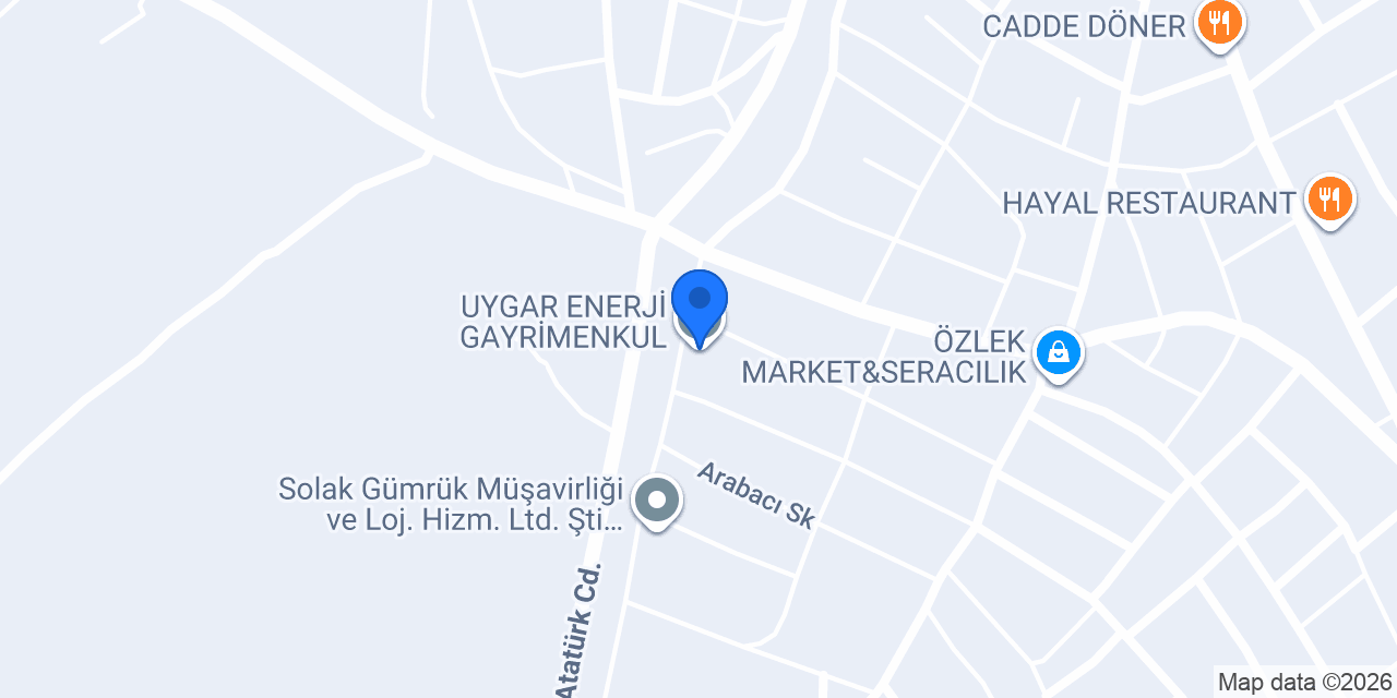 UYGAR ENERJİ GAYRİMENKUL konumu