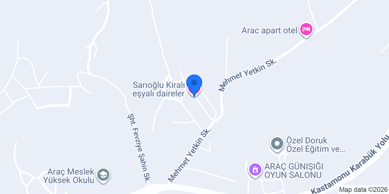 Sarıoğlu Kiralı eşyalı daireler konumu