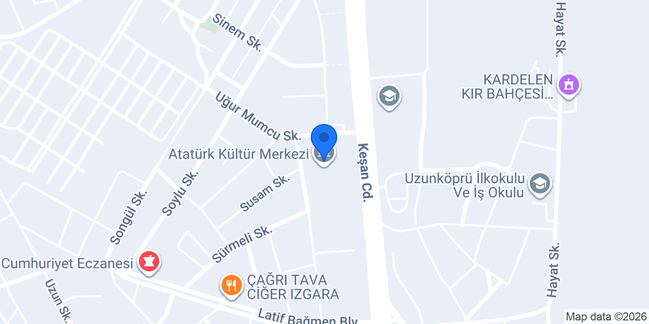 Uzunköprü Eğlence merkezi konumu