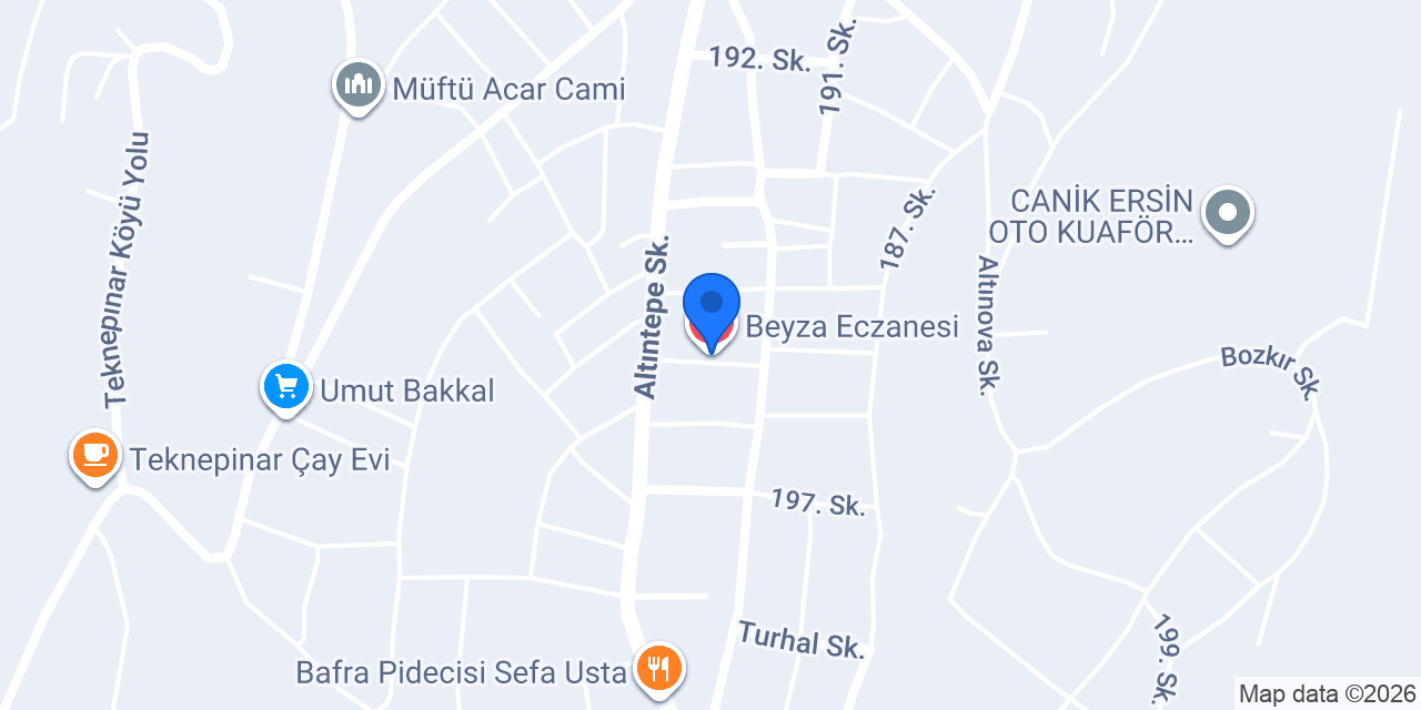 Beyza Eczanesi konumu