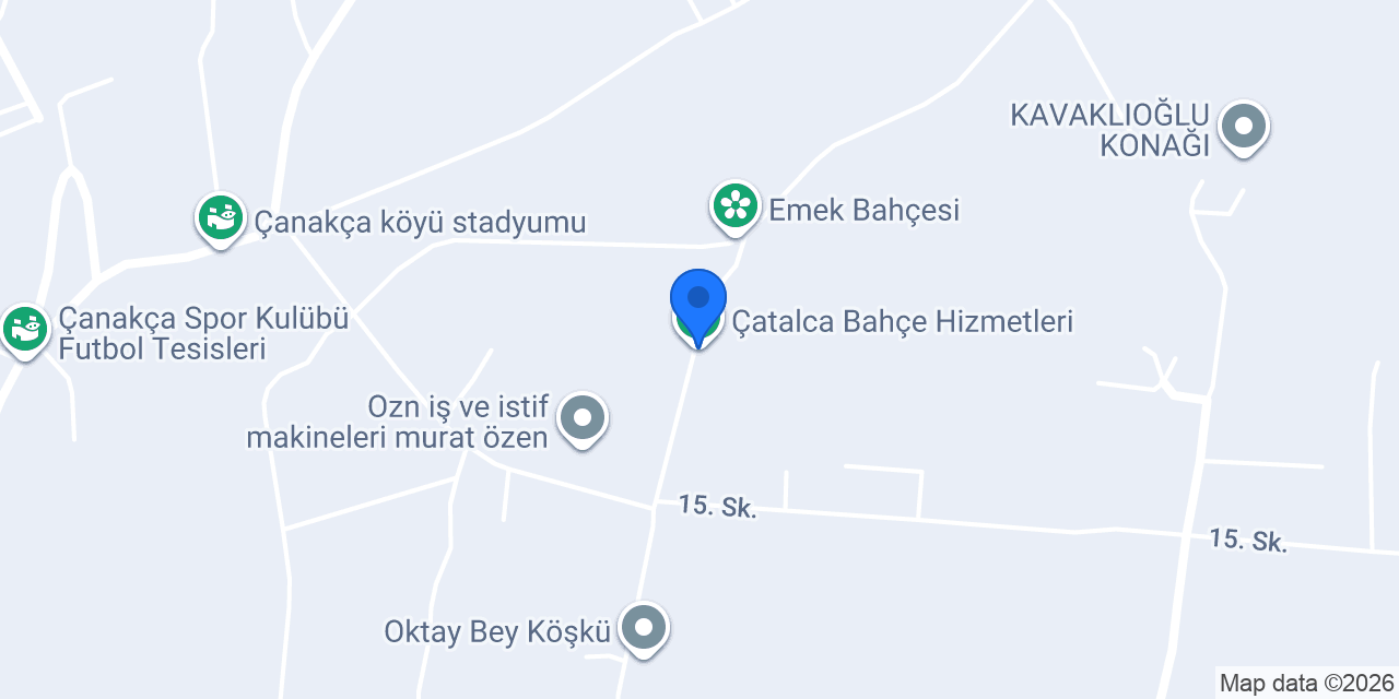 Çatalca Bahçe Hizmetleri konumu