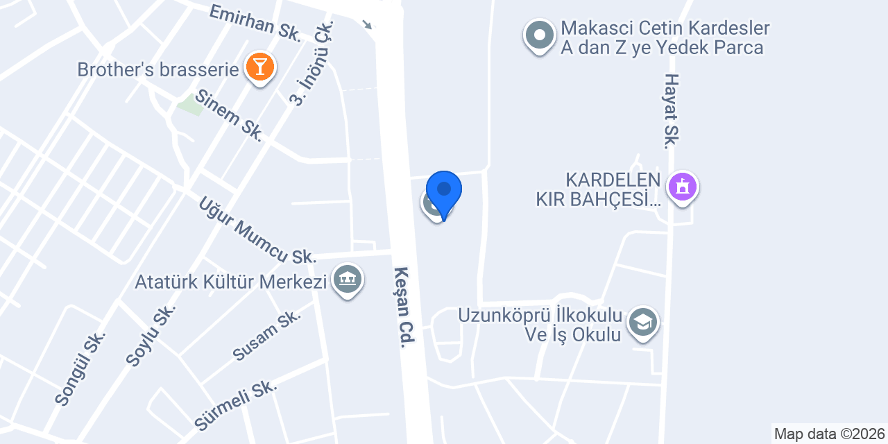 Uzunköprü ÖSYM Sınav Koordinatörlüğü konumu